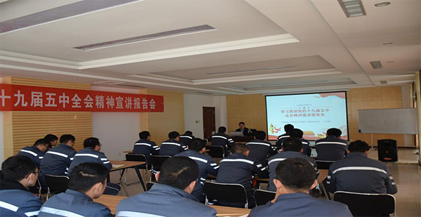 山东南宫国际石化有限公司召开学习贯彻党的十九届五中全会精神宣讲报告会